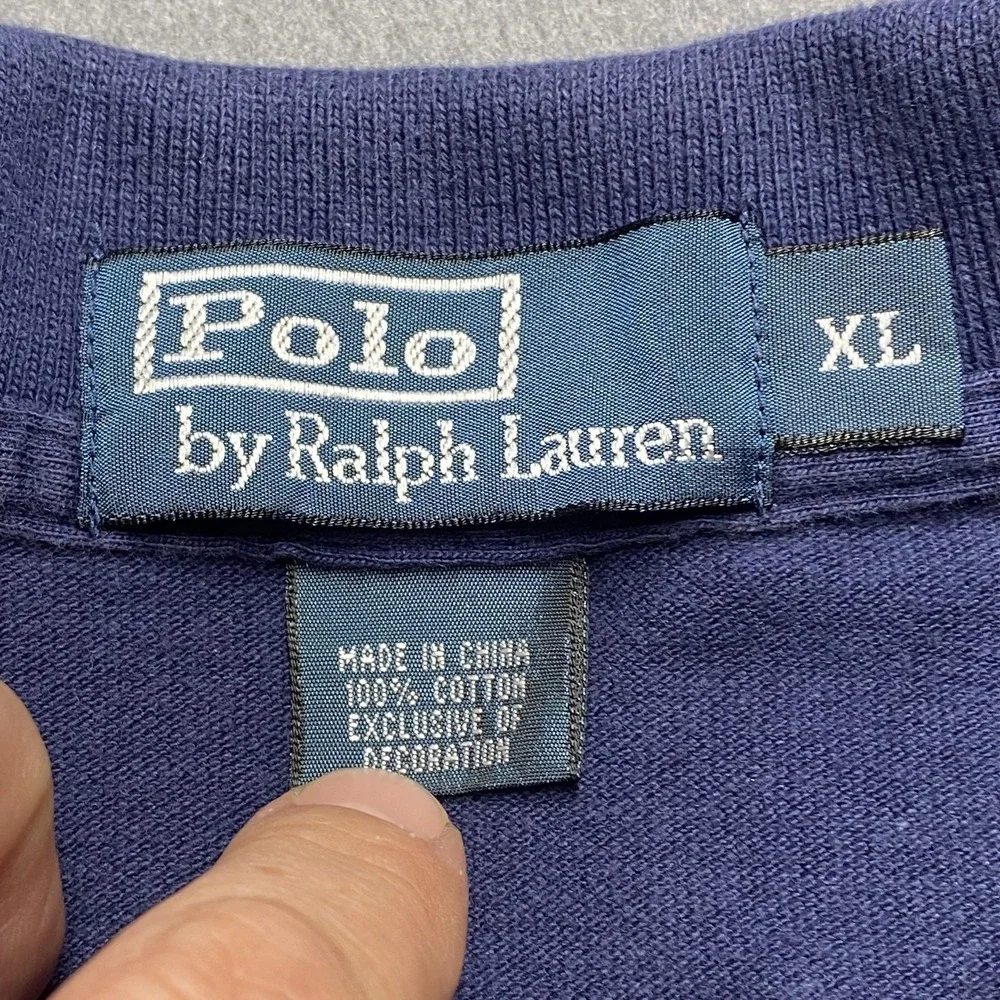 Polo Ralph Lauren Polo Shirt Mens XL Blue 100% Cotton Classic Fit Pony Logo
